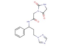 2-(2,5-dioxo-1-imidazolidinyl)-N-[1-phenyl-3-(1H-1,2,4-triazol-1-yl)propyl]acetamide