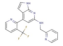 N-(pyridin-2-ylmethyl)-4-[3-(trifluoromethyl)pyridin-2-yl]-1H-pyrrolo[2,3-b]pyridin-6-amine