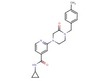 N-cyclopropyl-2-[4-(4-methylbenzyl)-3-oxo-1-piperazinyl]isonicotinamide