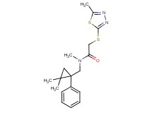 N-[(2,2-dimethyl-1-phenylcyclopropyl)methyl]-N-methyl-2-[(5-methyl-1,3,4-thiadiazol-2-yl)thio]acetamide