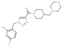 4-[(1-{[1-(2-chloro-4-fluorobenzyl)-1H-1,2,3-triazol-4-yl]carbonyl}-4-piperidinyl)methyl]morpholine
