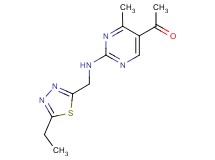 1-(2-{[(5-ethyl-1,3,4-thiadiazol-2-yl)methyl]amino}-4-methylpyrimidin-5-yl)ethanone