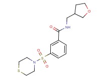 N-(tetrahydrofuran-3-ylmethyl)-3-(thiomorpholin-4-ylsulfonyl)benzamide