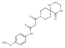 N-(4-methoxyphenyl)-3-oxo-3-(5-oxo-1,4,9-triazaspiro[5.5]undec-9-yl)propanamide