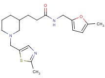 N-[(5-methyl-2-furyl)methyl]-3-{1-[(2-methyl-1,3-thiazol-5-yl)methyl]-3-piperidinyl}propanamide