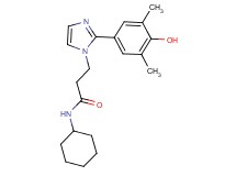 N-cyclohexyl-3-[2-(4-hydroxy-3,5-dimethylphenyl)-1H-imidazol-1-yl]propanamide