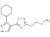 5-(3-cyclohexyl-1H-pyrazol-4-yl)-3-(2-methoxyethyl)-1,2,4-oxadiazole