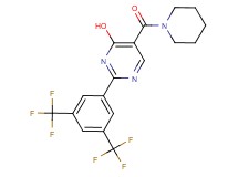 2-[3,5-bis(trifluoromethyl)phenyl]-5-(piperidin-1-ylcarbonyl)pyrimidin-4-ol