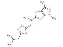 N-[(3-isobutyl-1,2,4-oxadiazol-5-yl)methyl]-N,1,3-trimethyl-1H-pyrazolo[3,4-d][1,3]thiazol-5-amine
