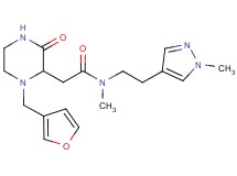 2-[1-(3-furylmethyl)-3-oxo-2-piperazinyl]-N-methyl-N-[2-(1-methyl-1H-pyrazol-4-yl)ethyl]acetamide