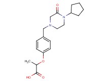 2-{4-[(4-cyclopentyl-3-oxopiperazin-1-yl)methyl]phenoxy}propanoic acid