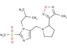 3-(1-{[1-isobutyl-2-(methylsulfonyl)-1H-imidazol-5-yl]methyl}-2-pyrrolidinyl)-4-methyl-1,2,5-oxadiazole