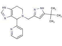 5-[(5-tert-butyl-1H-pyrazol-3-yl)methyl]-4-pyridin-2-yl-4,5,6,7-tetrahydro-1H-imidazo[4,5-c]pyridine