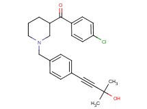 (4-chlorophenyl){1-[4-(3-hydroxy-3-methyl-1-butyn-1-yl)benzyl]-3-piperidinyl}methanone