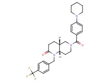 (4aR*,8aS*)-6-[4-(1-piperidinyl)benzoyl]-1-[4-(trifluoromethyl)benzyl]octahydro-1,6-naphthyridin-2(1H)-one