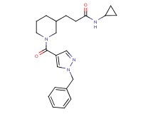 3-{1-[(1-benzyl-1H-pyrazol-4-yl)carbonyl]-3-piperidinyl}-N-cyclopropylpropanamide