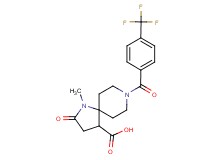 1-methyl-2-oxo-8-[4-(trifluoromethyl)benzoyl]-1,8-diazaspiro[4.5]decane-4-carboxylic acid