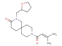 9-(3-methyl-2-butenoyl)-2-(tetrahydro-2-furanylmethyl)-2,9-diazaspiro[5.5]undecan-3-one