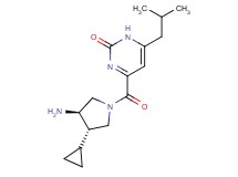 4-{[(3R*,4S*)-3-amino-4-cyclopropylpyrrolidin-1-yl]carbonyl}-6-isobutylpyrimidin-2(1H)-one