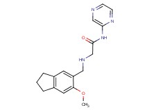 2-{[(6-methoxy-2,3-dihydro-1H-inden-5-yl)methyl]amino}-N-pyrazin-2-ylacetamide