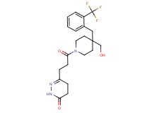 6-(3-{4-(hydroxymethyl)-4-[2-(trifluoromethyl)benzyl]-1-piperidinyl}-3-oxopropyl)-4,5-dihydro-3(2H)-pyridazinone