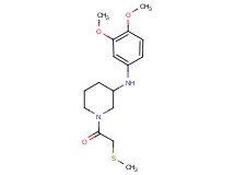 N-(3,4-dimethoxyphenyl)-1-[(methylthio)acetyl]-3-piperidinamine