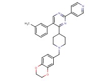 4-[1-(2,3-dihydro-1,4-benzodioxin-6-ylmethyl)-4-piperidinyl]-5-(3-methylphenyl)-2-(4-pyridinyl)pyrimidine