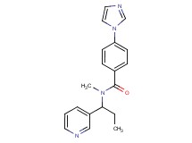 4-(1H-imidazol-1-yl)-N-methyl-N-(1-pyridin-3-ylpropyl)benzamide