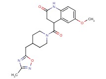 6-methoxy-4-({4-[(3-methyl-1,2,4-oxadiazol-5-yl)methyl]-1-piperidinyl}carbonyl)-3,4-dihydro-2(1H)-quinolinone