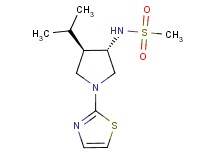 N-[(3S*,4R*)-4-isopropyl-1-(1,3-thiazol-2-yl)-3-pyrrolidinyl]methanesulfonamide