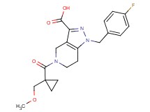 1-(4-fluorobenzyl)-5-{[1-(methoxymethyl)cyclopropyl]carbonyl}-4,5,6,7-tetrahydro-1H-pyrazolo[4,3-c]pyridine-3-carboxylic acid