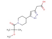 {5-[1-(2-methoxy-2-methylpropanoyl)piperidin-4-yl]-1H-pyrazol-3-yl}acetic acid