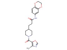 N-(2,3-dihydro-1,4-benzodioxin-6-yl)-3-{1-[(4-methyl-1,3-oxazol-5-yl)carbonyl]-4-piperidinyl}propanamide