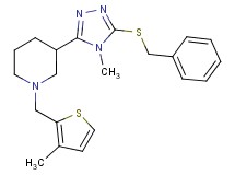 3-[5-(benzylthio)-4-methyl-4H-1,2,4-triazol-3-yl]-1-[(3-methyl-2-thienyl)methyl]piperidine