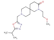9-[(5-isopropyl-1,3,4-oxadiazol-2-yl)methyl]-2-(2-methoxyethyl)-2,9-diazaspiro[5.5]undecan-3-one