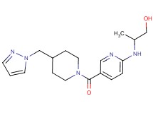 2-[(5-{[4-(1H-pyrazol-1-ylmethyl)piperidin-1-yl]carbonyl}pyridin-2-yl)amino]propan-1-ol