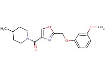 1-({2-[(3-methoxyphenoxy)methyl]-1,3-oxazol-4-yl}carbonyl)-4-methylpiperidine