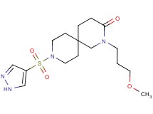 2-(3-methoxypropyl)-9-(1H-pyrazol-4-ylsulfonyl)-2,9-diazaspiro[5.5]undecan-3-one