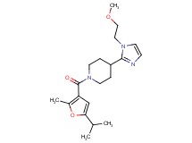1-(5-isopropyl-2-methyl-3-furoyl)-4-[1-(2-methoxyethyl)-1H-imidazol-2-yl]piperidine