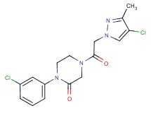 4-[(4-chloro-3-methyl-1H-pyrazol-1-yl)acetyl]-1-(3-chlorophenyl)-2-piperazinone