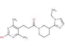 5-{3-[3-(1-ethyl-1H-imidazol-2-yl)piperidin-1-yl]-3-oxopropyl}-4,6-dimethylpyrimidin-2-ol