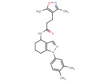 3-(3,5-dimethyl-4-isoxazolyl)-N-[1-(3,4-dimethylphenyl)-4,5,6,7-tetrahydro-1H-indazol-4-yl]propanamide