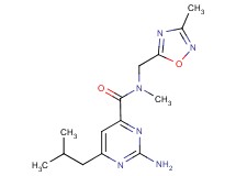 2-amino-6-isobutyl-N-methyl-N-[(3-methyl-1,2,4-oxadiazol-5-yl)methyl]pyrimidine-4-carboxamide
