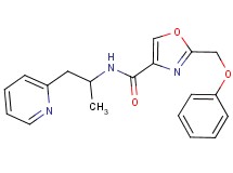 N-[1-methyl-2-(2-pyridinyl)ethyl]-2-(phenoxymethyl)-1,3-oxazole-4-carboxamide