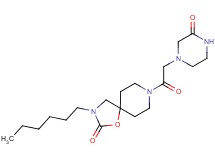 3-hexyl-8-[(3-oxopiperazin-1-yl)acetyl]-1-oxa-3,8-diazaspiro[4.5]decan-2-one