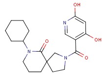 7-cyclohexyl-2-[(4,6-dihydroxypyridin-3-yl)carbonyl]-2,7-diazaspiro[4.5]decan-6-one