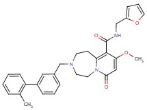 N-(2-furylmethyl)-9-methoxy-3-[(2'-methyl-3-biphenylyl)methyl]-7-oxo-1,2,3,4,5,7-hexahydropyrido[1,2-d][1,4]diazepine-10-carboxamide