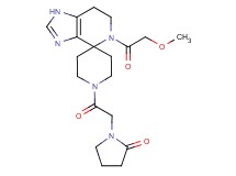 1-{2-[5-(methoxyacetyl)-1,5,6,7-tetrahydro-1'H-spiro[imidazo[4,5-c]pyridine-4,4'-piperidin]-1'-yl]-2-oxoethyl}pyrrolidin-2-one