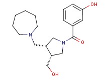 3-{[(3R*,4R*)-3-(azepan-1-ylmethyl)-4-(hydroxymethyl)pyrrolidin-1-yl]carbonyl}phenol
