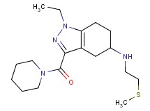 1-ethyl-N-[2-(methylthio)ethyl]-3-(1-piperidinylcarbonyl)-4,5,6,7-tetrahydro-1H-indazol-5-amine